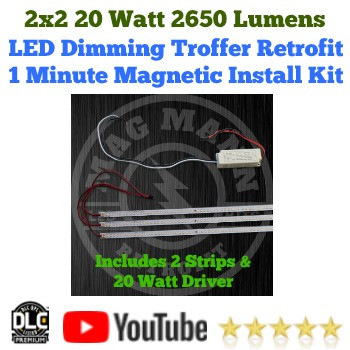 MagMann 2x2 LED Magnetic Strip & Driver Retrofit Kit - 20 watt - 1 minute retrofit