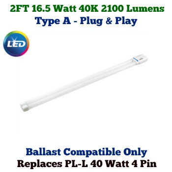 PHILIPS LED PL-L 16.5 WATT 4000K REPLACES 40W PLL