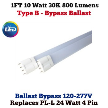 LED PL-L 4 Pin 10 Watt 3000K Bypass LT24W/830-ID