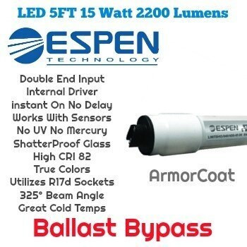T8 LED HIGH OUTPUT Lamp - Espen L60T8HO/835/15G-ID DE - TYPE B LED