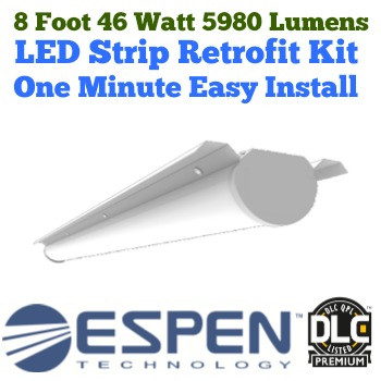 Espen Technology VEKL8F/46-850 LED CHANNEL Retrofit Kits provide a fast energy saving solution for fluorescent channel lighting.