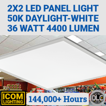 ICOM Lighting IPNL2X2-40L-5K 2’x2’ LED Flat Panel Luminaire. 36 watt 5000K color. Dimmable. Ultra-thin panel. Same as Best Lighting PNL2X2-40L-5K ICOM Lighting IPNL2X2-40L-5K 2’x2’ LED Flat Panel Luminaire. 36 watt 5000K color. Dimmable. Ultra-thin panel. Same as Best Lighting PNL2X2-40L-5K