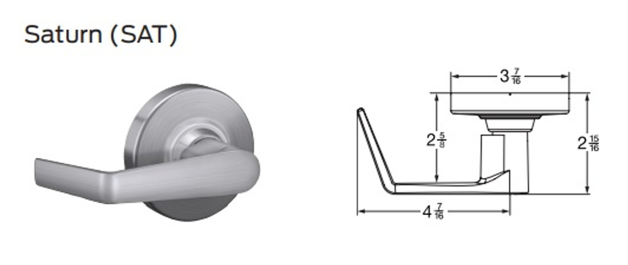 ALX170-SAT-612 Schlage ALX Series - Saturn Style Lock with Dummy