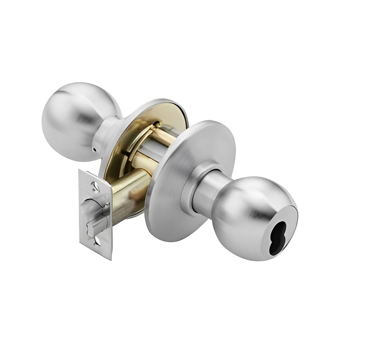 トクティ　一式 BEST 8K37AB4AS3626 Grade 1 Entrance Cylindrical Knob Lock, Satin