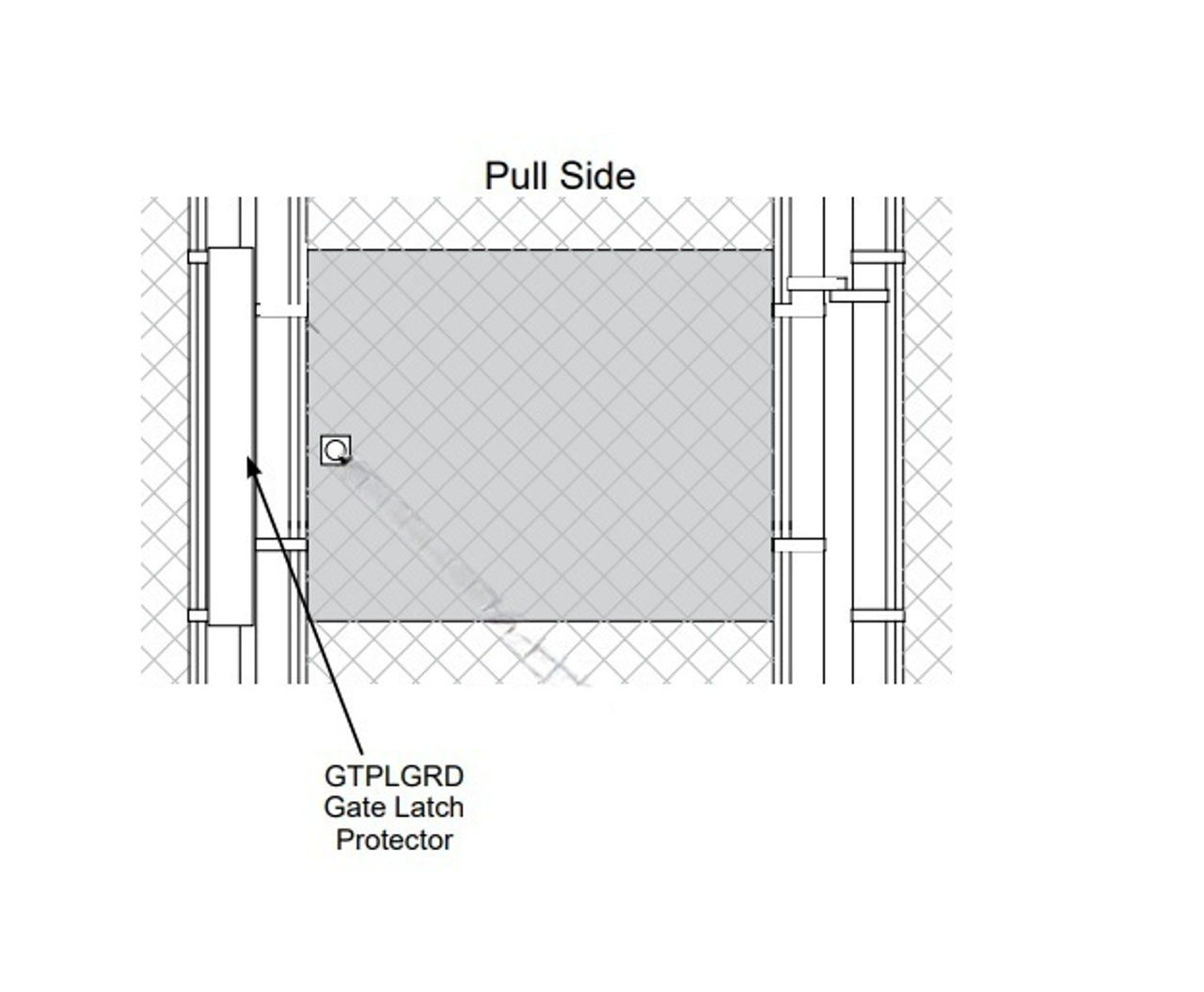 Detex GTPLGRD GTPLV40 Component, Gate Latch Protector