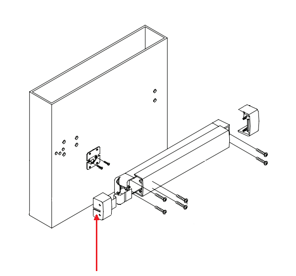 Adams Rite 41-0902-03-IP Rim Exit Device Part, Metal End Cap Assembly