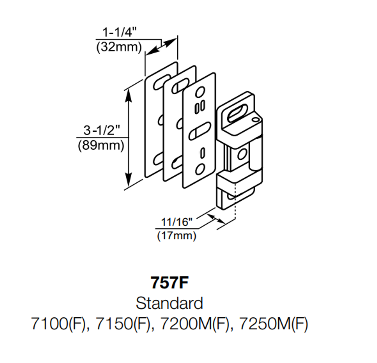Yale 757F Rim Exit Device Strike