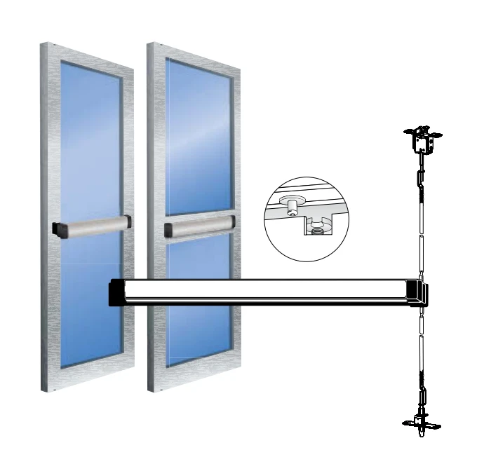 Adams Rite 8600C Narrow Stile Concealed Vertical Rod Exit Device w ...