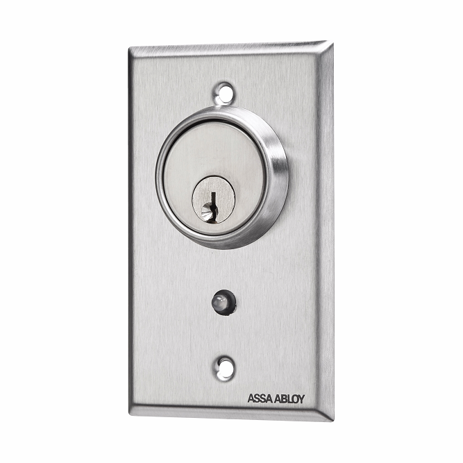 Securitron MK2 Mortise Keyswitch, Momentary, DPDT, Single Gang