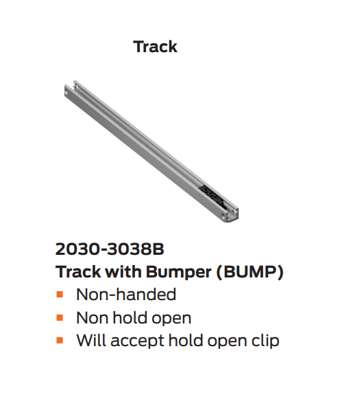 LCN 2031-BUMPER Concealed Standard Track Door Closer w/ Bumper, In