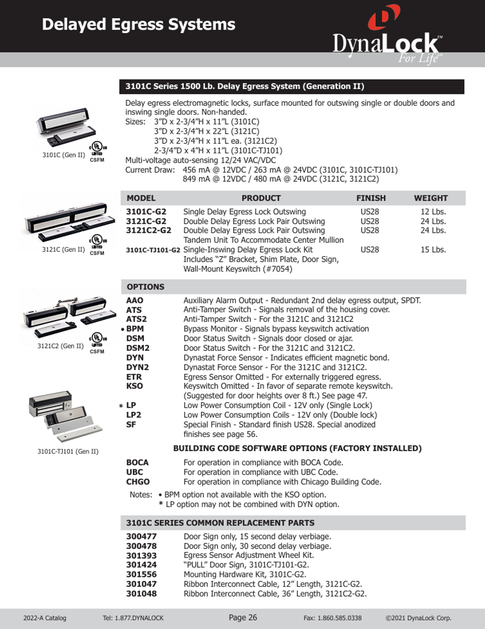 DynaLock 3101CG2 Delay Egress Lock w/ 1500 lbs Holding