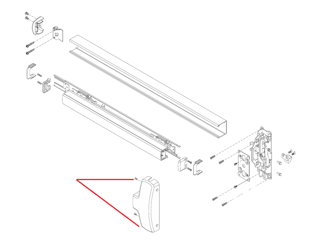 Falcon 650257 Center Case Cover For F 25 V Exit Devices falcon-650257-center-case-cover-for-f-25-v-exit-devices