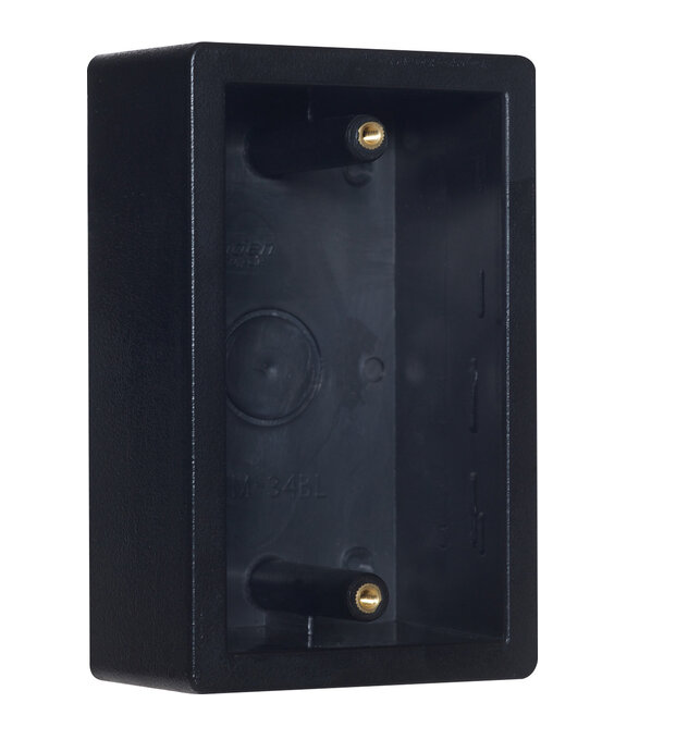 Camden CM-34BL Single Gang Surface Mount Box, Black Finish