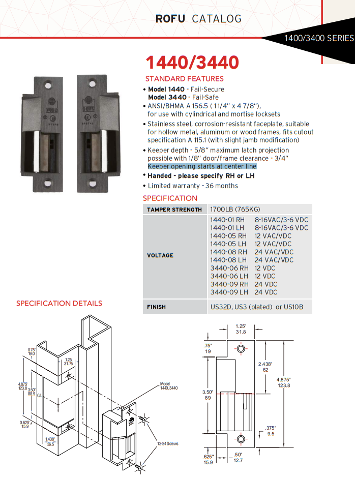 Rofu 1400-08 Solenoid 1400-08G ROFU 1400 SERIES BODY 24VAC/DC FAIL ...