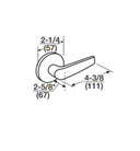 Corbin Russwin ML2029 CSA 626 CL6 Hotel or Motel Mortise Lock, Accepts Large Format IC Core (LFIC), Satin Chrome Finish