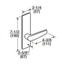 Corbin Russwin ML2057 CSM 626 LC Storeroom or Closet Mortise Lock, Conventional Less Cylinder, Satin Chrome Finish