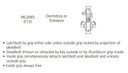 Corbin Russwin ML2065 CSA 626 LC Dormitory or Entrance Mortise Lock, Conventional Less Cylinder, Satin Chrome Finish
