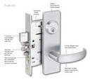 Falcon MA431CP6 DN Security Mortise Lock, w/ Schlage C Keyway