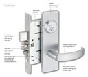 Falcon MA431L DN Security Mortise Lock, Less conventional cylinder
