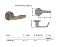 Falcon MA371B AG Store Door Mortise Lock, Accepts Small Format IC Core