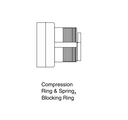 Schlage 30-137 1-1/2" FSIC Mortise Housing, Less Core w/ Compression Ring and Spring, Blocking Ring