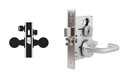 Falcon MA571L SG Dormitory or Exit Mortise Lock, Less conventional cylinder
