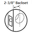 Kaba Simplex 6202 Pushbutton Lock, 2-3/8" Backset