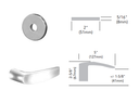 Sargent 70-8224 LNB 26D Room Door Mortise Lock, Accepts Small Format IC Core (SFIC), Satin Chrome Finish