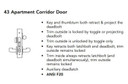Sargent 8243 LNB 26D Apartment Corridor Door Mortise Lock, Satin Chrome Finish