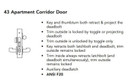 Sargent LC-8243 LNB 26D Apartment Corridor Door Mortise Lock, Conventional Less Cylinder, Satin Chrome Finish