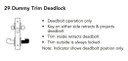 Sargent 70-8229 LNB Dummy Trim Deadlock Mortise Lock, Accepts Small Format IC Core (SFIC)