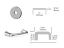 Sargent LC-8225 LNJ 26D Dormitory or Exit Mortise Lock, Conventional Less Cylinder, Satin Chrome Finish