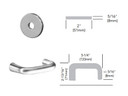 Sargent 60-8216 LNJ 26D Apartment, Exit or Public Restroom Mortise Lock, Accepts Large Format IC Core (LFIC), Satin Chrome Finish