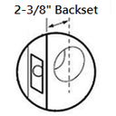 Kaba Simplex 1032 Mechanical Pushbutton Knob Lock w/Passage, For 2-3/8" Backset