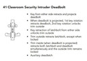 Sargent LC-8241 LNJ Classroom Security Intruder Deadbolt Mortise Lock, Conventional Less Cylinder
