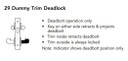 Sargent 60-8229 LNL Dummy Trim Deadlock Mortise Lock, Accepts Large Format IC Core (LFIC)