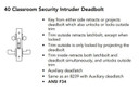 Sargent 70-8240 LNL 26D Classroom Security Intruder Deadbolt Mortise Lock, Accepts Small Format IC Core (SFIC), Satin Chrome Finish