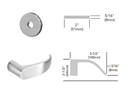 Sargent LC-8217 LNP Asylum or Institutional Mortise Lock, Conventional Less Cylinder