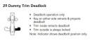 Sargent LC-8229 LNP Dummy Trim Deadlock Mortise Lock, Conventional Less Cylinder