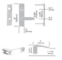 Sargent 60-8255 LW1B 26D Office or Entry Mortise Lock, Accepts Large Format IC Core (LFIC), Satin Chrome Finish