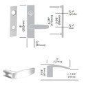 Sargent LC-8224 LW1B 26D Room Door Mortise Lock, Conventional Less Cylinder, Satin Chrome Finish