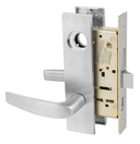 Sargent LC-8245 LW1B 26D Dormitory or Exit Mortise Lock, Conventional Less Cylinder, Satin Chrome Finish