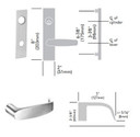 Sargent 60-8227 LW1L Closet or Storeroom Mortise Lock, Accepts Large Format IC Core (LFIC)