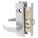 Sargent LC-8204 LW1P 26D Storeroom or Closet Mortise Lock, Conventional Less Cylinder, Satin Chrome Finish