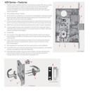 BEST 45H7G 15H 630 Grade 1 Communicating Mortise Lever Lock, Satin Stainless Steel Finish