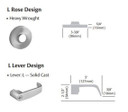 Sargent 28-7G05 LL Entrance or Office Cylindrical Lever Lock
