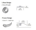 Sargent 7U93 LP 26D Single Lever Pull, Satin Chrome Finish