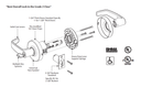 Sargent 2860-7G05 LL Entrance or Office Cylindrical Lever Lock, Accepts Large Format IC core (LFIC)