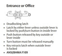 Sargent 2870-7G05 LB Entrance or Office Cylindrical Lever Lock, Accepts Small Format IC Core (SFIC)