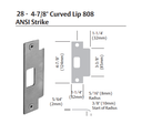 Sargent 2870-7G05 LB Entrance or Office Cylindrical Lever Lock, Accepts Small Format IC Core (SFIC)